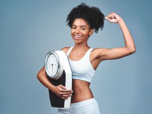 Woman receiving expert GLP-1 weight management guidance at The Spa by Sheena.